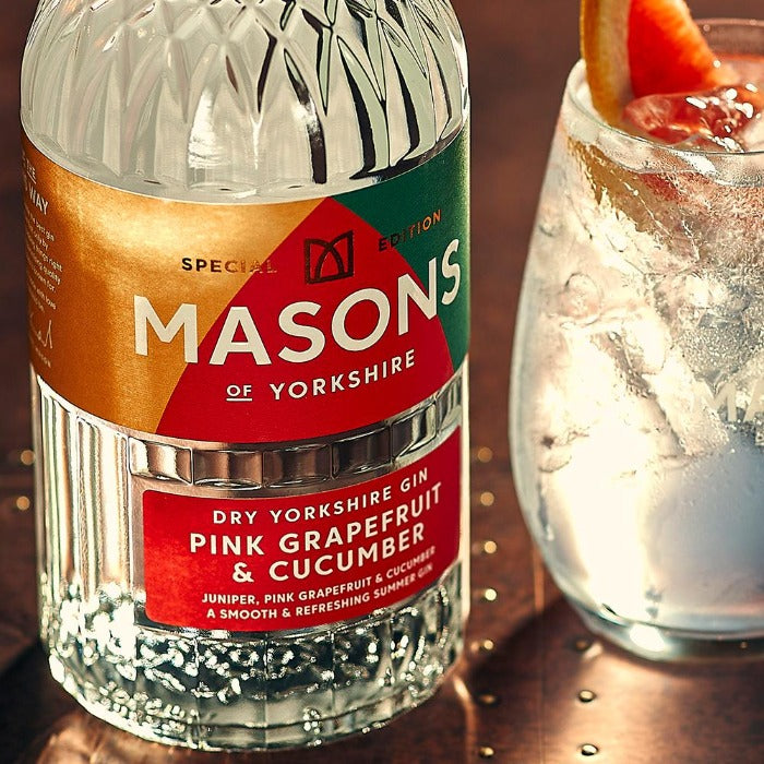 Pink Grapefruit & Cucumber Gin Gin Masons Of Yorkshire 